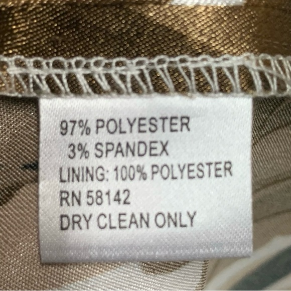 LONDON TIMES Sheath Fully Line Floral Leaf Print Sleeveless - Picture 4 of 5